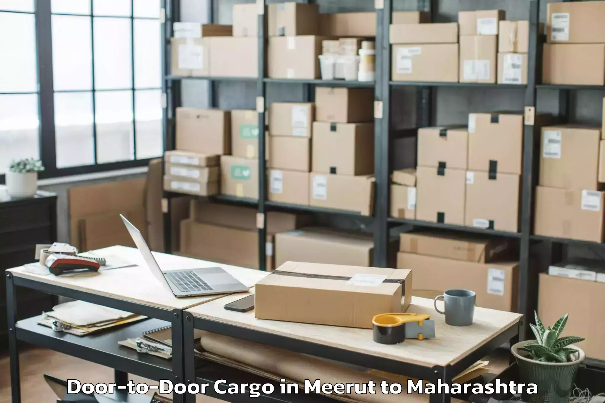 Affordable Meerut to Mehkar Door To Door Cargo